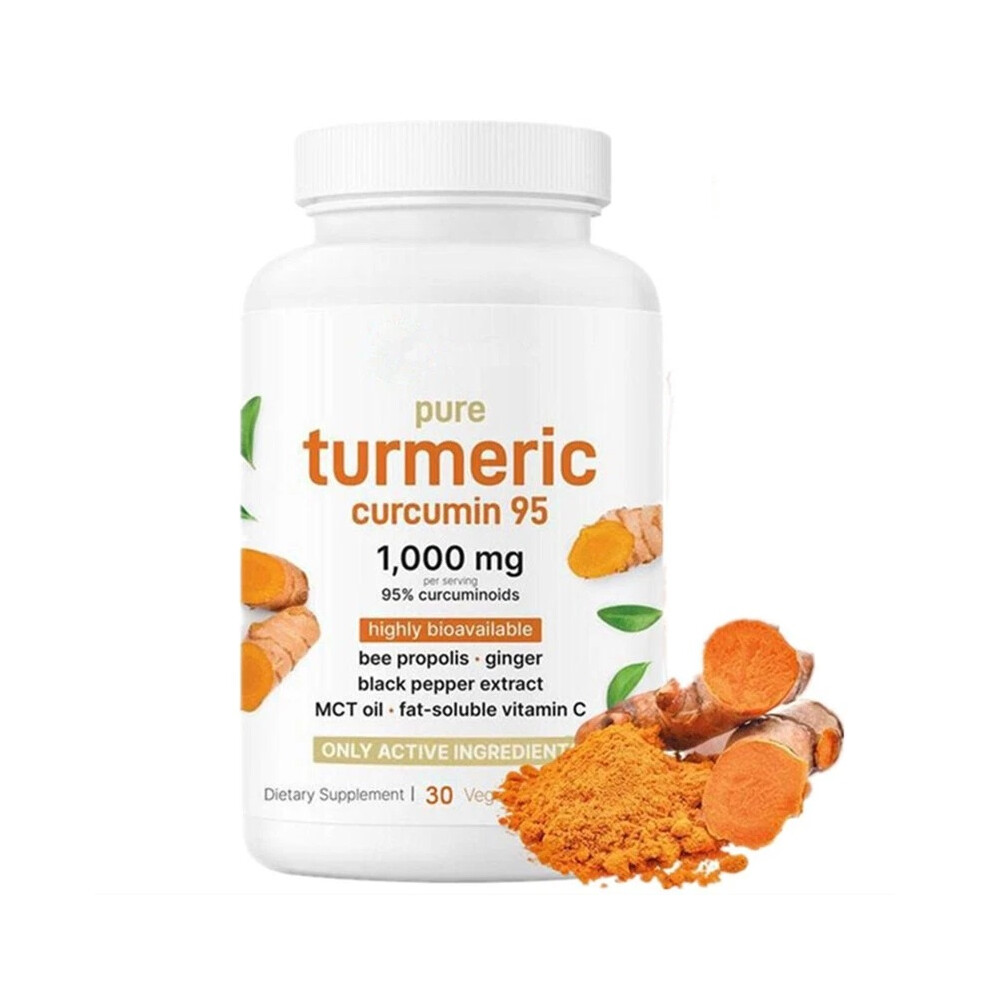 (2PACK=240PCS) Pure Turmeric Curcumin Supplement 1000mg | 95% Curcuminoids | 60 Veggie Capsule