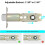 1 Pack Door- Replacement, 8mm  Spindle Hole, 45Turning Angle, 2-3/8'' or 2-3/4'' Backset Door Deadlatch 2