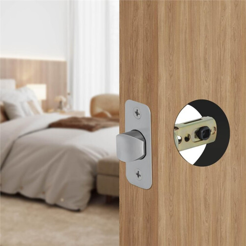 1 Pack Door- Replacement, 8mm  Spindle Hole, 45Turning Angle, 2-3/8'' or 2-3/4'' Backset Door Deadlatch 2