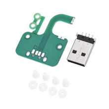 USB-Typ-A-Buchsen-Breakout-Board, hochwertiges USB-2.0-Breakout-Board mit 4 Pins (VBUS, D+, D-, GND), benutzerfreundlicher, kompakter