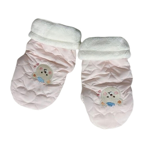 Outdoor Use Strollers Gloves Insulated Against Cold-Pink