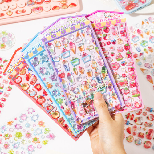 Puffier Sticker Sheets Decorative Sticker Cute-candy house 2