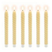 Velas LED sin llama, de cera real, juego de 6