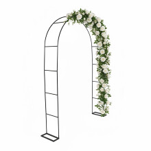Arco de jardín de metal con soporte para plantas trepadoras