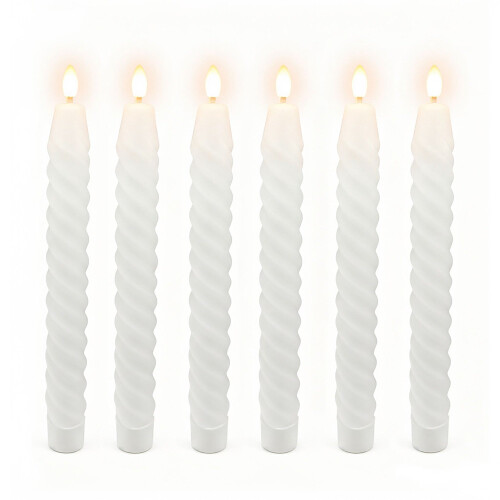 LED-kaarsen zonder vlam, van echte was, set van 6 1