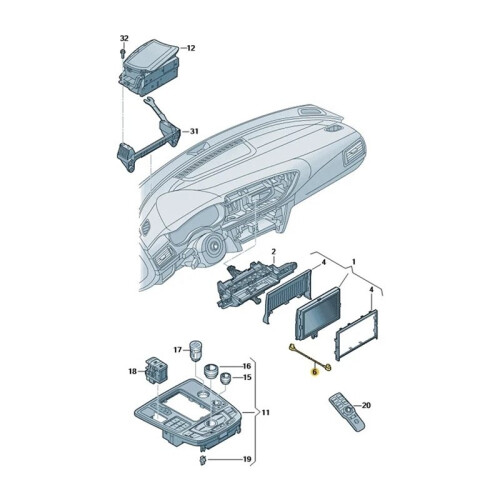 Multimedia-Interface (MMI) Displaykabels 4G1971086C voor  A6 C7 A7 2011-2014 Auto-Accessoires 1
