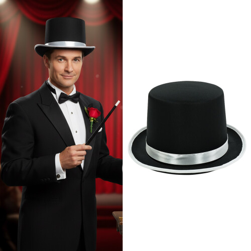 Comfortable Unisex Top Hat Breathable-Leucorrhea on black 2