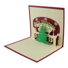 Handgemachte Pop-Up-Weihnachtskarte - Nr. 2