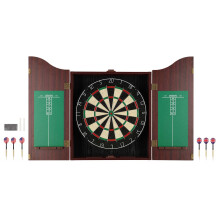 Juego de mueble para dardos con tablero de sisal oficial y dardos