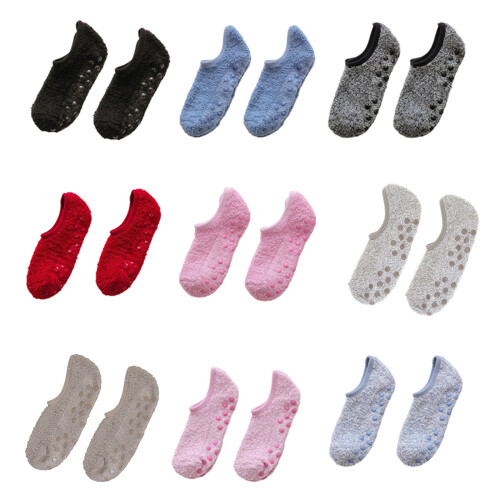 Fuzzy Socks Winter Warm Slipper Socks Home Sleeping-Dark Grey 1