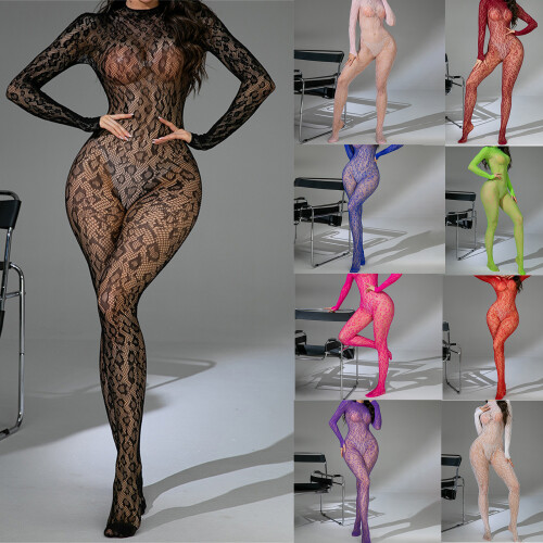Long Sleeve Bodysuit Tights Open Back Detailing-sapphire1 1