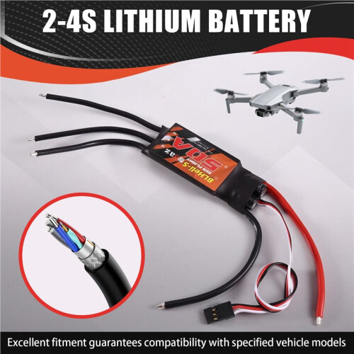 BLHeli RC Brushless ESC 50A Electric Speed Controller for Quadcopter Aircraft Model Fixed Wing Multi-Axis FPV RC Drone 2