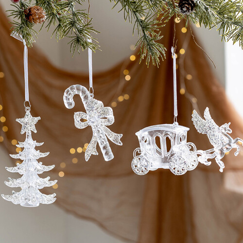 Durable Plastic Glittering Christmas Decorations-Butterfly 1