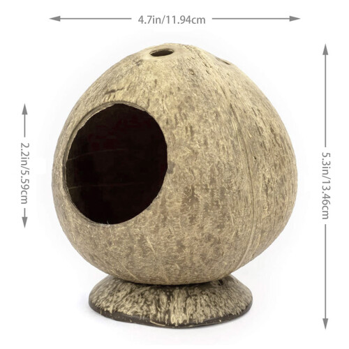Airflows Coconuts Hamster House Warm Hideaways For Small Animal 2