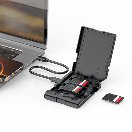 New  Memory Card Storage Case Memory Card Reader Supports USB Type-C and USB Compatible 2