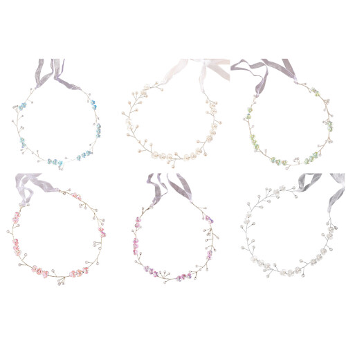 Artificial Pearls Hairband Wedding Bride Headpiece-Silver 1