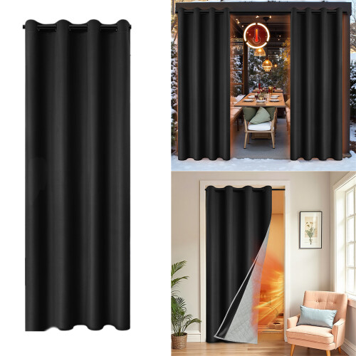 Noise Reducing Thermal Curtain Winter-132 241cm Light Grey 1