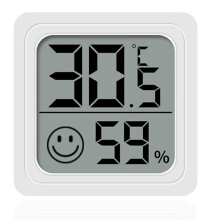 Termógrafo Higrômetro Digital LCD para Ambientes Internos, Medidor de Temperatura e Umidade com Sensor, para Casa, Escritório e Estufa