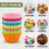 Silicone Cupcake Moulds for Baking, 32 Pcs - Versatile Muffin Liners in 8 Vibrant Colors 3