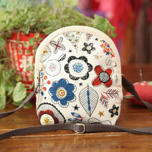 (Crossbody bag, 23) Hand embroidery diy material bag fabric embroidery fashion creative storage cosmetic bag