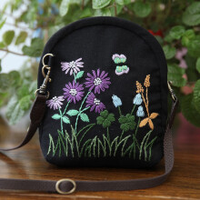 (Early summer, 30) Hand embroidery diy material bag fabric embroidery fashion creative storage cosmetic bag