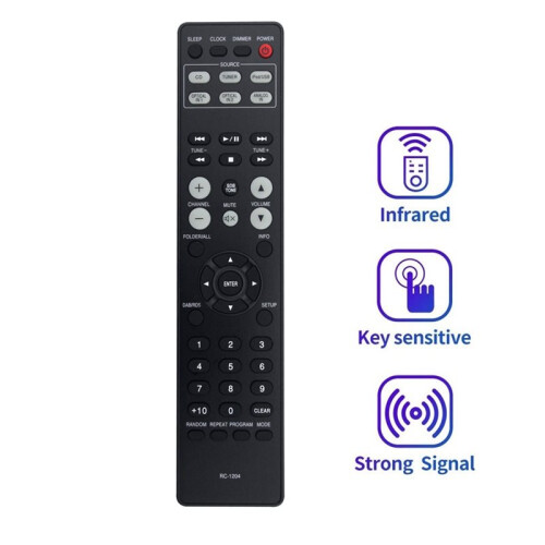 Replace Remote Control RC-1204 for  AV Receiver RCD-M40 RCD-M40DAB RCD-M41 1
