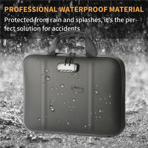 Fireproof Document Organizer with Lock, Hard-Shell Case and Pocket Accordion File Folder for A4/Letter Files, Laptops 1