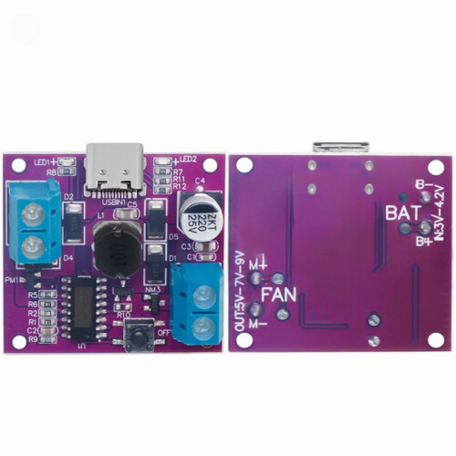 Motor Driver 5V/7V/9V Three-Speed Adjustable  with Charging Function, Small Fan Drive Module 1