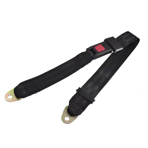 6X Noir Ceinture de Securite Reglable pour Voiture Deux Points 1