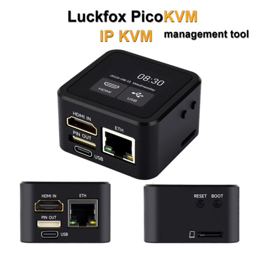 PicoKVM IP KVM Remote Management Tool with 1.54 InchTouchscreen Display for Remote Server Access and Device Control 2