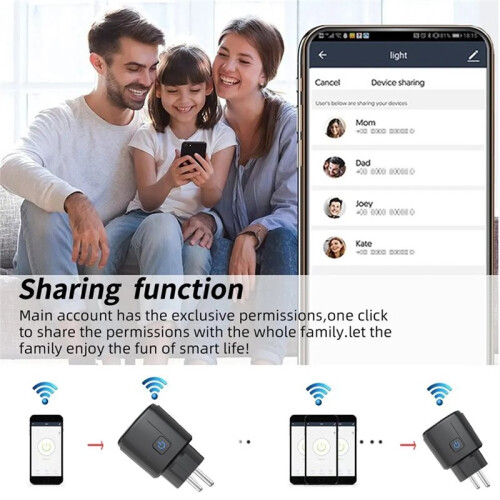 Tuya WiFi  Socket EU Plug Power Meter Alexa  Voice Control App Remote Control Timer, Overload Protection 16A 2