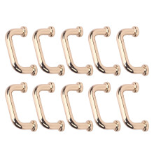 10er-Set goldene Brücken-Schnallen Quadrat 32x15mm
