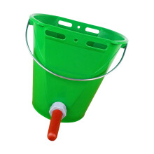 Practical 8L Livestock Feeding Pail Light weight-Green 1 mouth