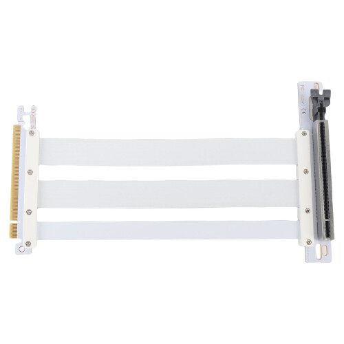 PCIe 4.0 x16 Riser-Kabel 15 cm weiß 128 Gbit/s 90 1