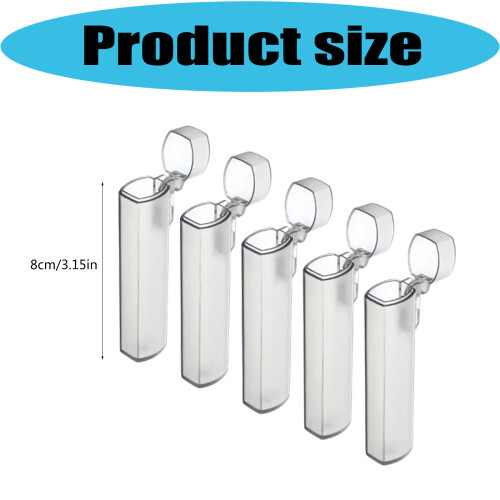 Pack Of 10 Miniature Plastic Toothpick Holder Case Portable For 2