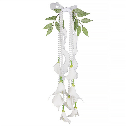 Delicate Artificial White Calla Lilies Bouquets Feature-White 1