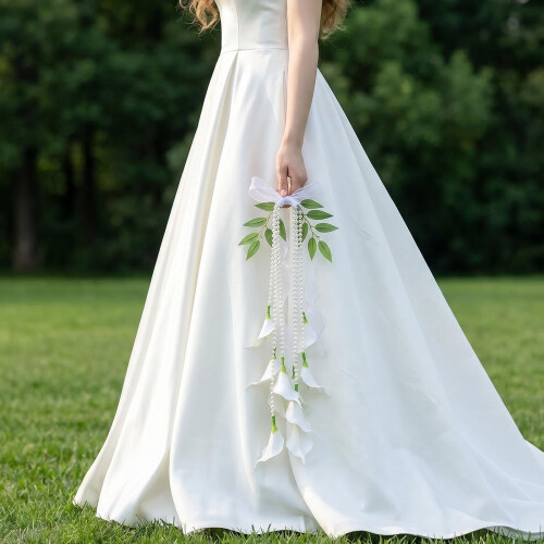 Delicate Artificial White Calla Lilies Bouquets Feature-White 2
