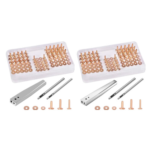 Leather Studs Rivets Set with Installing Tool-specular light 1