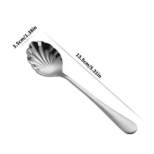 2Pcs Practical Stainless Steel Shell Scoops For Professional 2