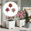Realistic Flower Artificial Green Plant With Stake For-Pink 6