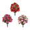 Realistic Flower Artificial Green Plant With Stake For-Pink 7