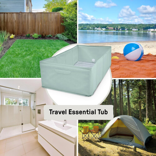 Foldable Dog Washing Pool With Leak Proof PVC Construction Quick 1