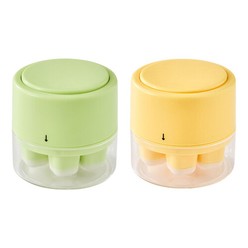 Durable Polypropylene Materials Ice Tray With Push Button-Green 1