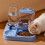 Automatic Bottle Cats Dog Bowls Set Space Saving Feeder-Gray 3
