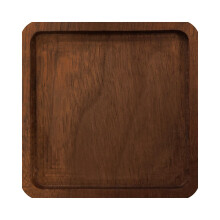 Untersetzer, dunkles Holz - quadratisch - Nr. 3