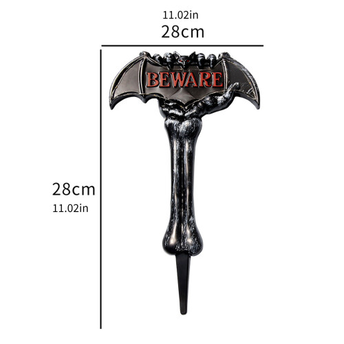 LED Bat Yard Stake Plastic Halloween Props With Glowing Effect 2