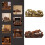 Elephant Herds With Babies Statue Ornament-Dark Brown 3