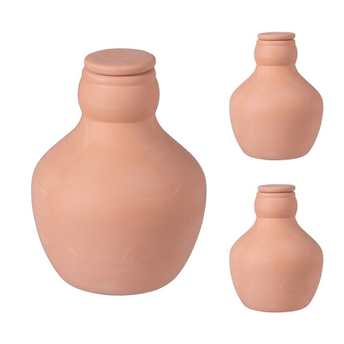 Ollas Bewässerungsset, 3er-Packung, 500-ml-Tontöpfe
