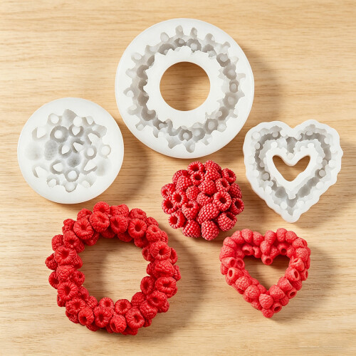 Creative Silicone Mould Raspberry Heart Shape For Handmade-C 2