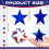 Five Colorful Star Patterned Paper Streamers Garlands For 5
